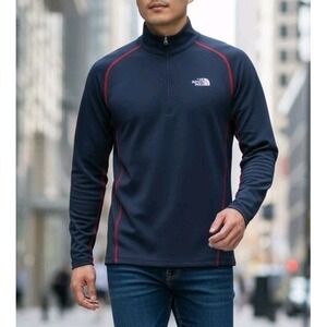 The North Face Flight Series 1/4 Zip Pullover Men Black Red Technical Layer